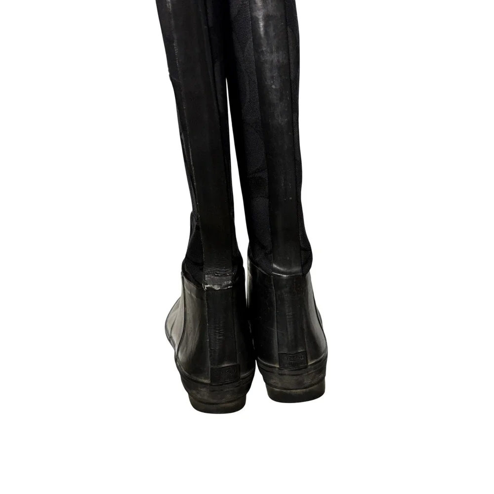 Coach‎ Signature C Monogram Black Rubber Tall Rain Boots Women's Size 9 - Picture 5 of 11